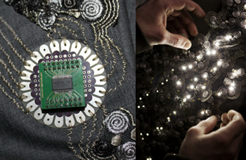 Climate Dress with Arduino LilyPad microcontroller
