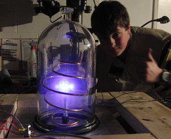 William Jack with plasma chamber